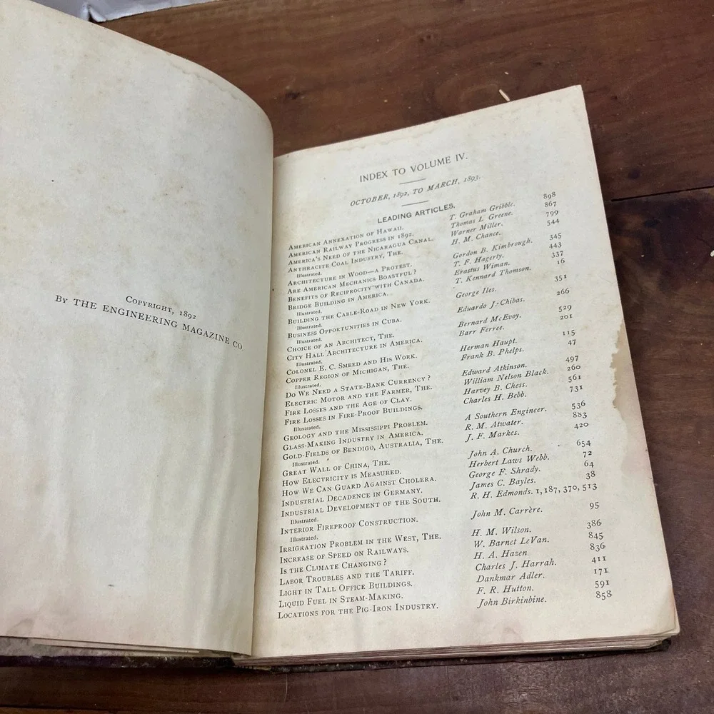 Engineering Magazine Vol IV 1902-1903 Industrial Technology Journal Periodical